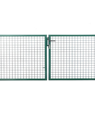 BESK double garden gates, 4 × 1,5 m, green