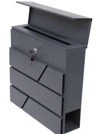 Почтовый ящик Haushalt PW-612-6, серый, 10.5 см x 37.1 см x 36.2 см