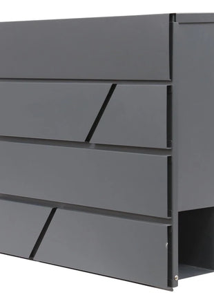 Почтовый ящик Haushalt PW-612-6, серый, 10.5 см x 37.1 см x 36.2 см