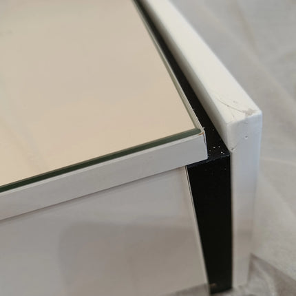 Wall-mounted bathroom cabinet with mirror Riva Essence, white, 15 cm x 54.9 cm x 65.2 cm