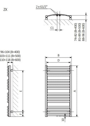 Elektriline rätikukuivati D01 500/960 hall