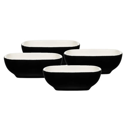 Sauce dipping bowl set, ceramic, 2.5×7 cm, black, 3 pcs., up to 200 °C