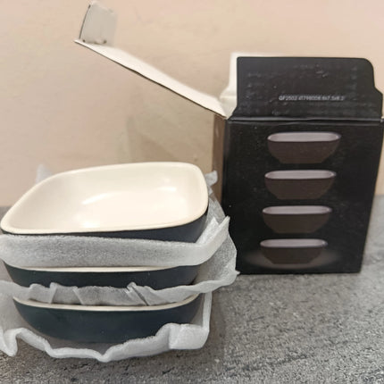 Sauce dipping bowl set, ceramic, 2.5×7 cm, black, 3 pcs., up to 200 °C