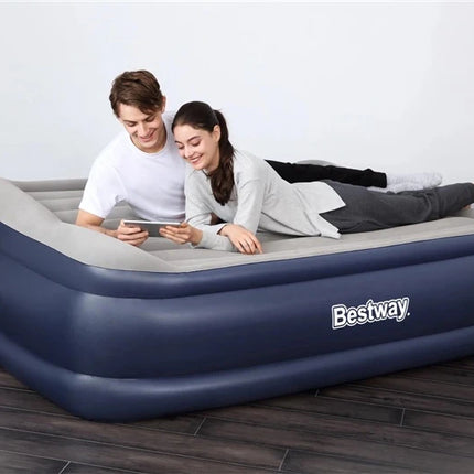 Надувной матрас Bestway 67614, сине-серый, 203 x 152 см.