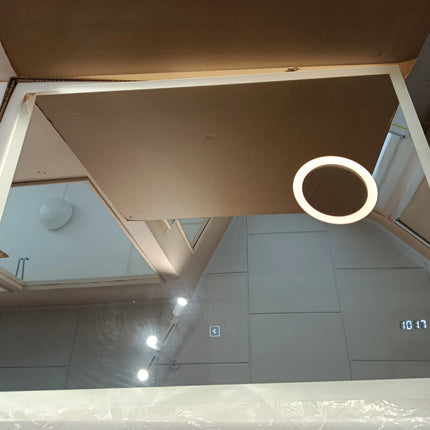 Зеркало для ванной комнаты аквамарин с LED подсветкой 100x80 см
