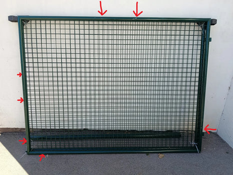 BESK kahepoolne aia värav, 4 × 1,5 m, roheline
